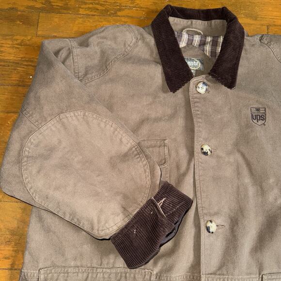 Vintage UPS Employee Costume Jacket Blanket Lined Chore Jacket Corduroy - Picture 2 of 11